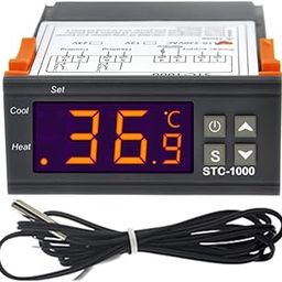 STC-1000 Temperature Controller Thermostat Incubator Electronic Digital Display Temperature Relay NTC Sensor (Upgraded -50° ~ 99°C) Multipurpose Controller With Sensor Probe-4