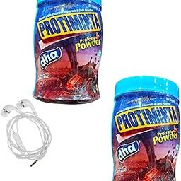 protiminta dha chocolate health protein powder 200g with protein vitamin and minerals pack of 2 free earphone-image-67
