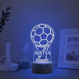 Gift Me Bazar 3D Illusion Personalized Football Desk Table Lamp Customized with Name | 7 Color Changing Light with On/Off Touch Button | USB Powered | Gift for Football Player-image-82