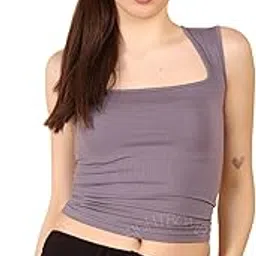 sightbomb SKIMS Ultra Soft Feather Touch Narrow V Strap Trapezium Sleeveless Cuddle TEE SOFTLINE TOP for Women-picture-17