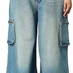 turning blue Womens Plus Size Tinted Mid Blue Extra Wide Jeans-picture-37