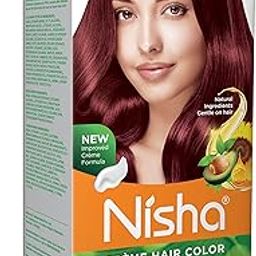 Nisha Creme Hair Colour 3.16 BURGUNDY (60gm + 60ml + 18ml Nisha Conditioner with Natural Herbs 100% Grey Hair Coverage) Pack of 1-image-87