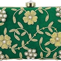 Handicraft Hand Embroidered Box Clutch Bag Purse for Bridal 6x4 Box Clutch Casual, Wedding Bag for Women & Girls-image-92
