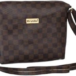 Stylish Trendy Checkered Sling Bag For Womens, Ladies & Teens | Water Resistant & LightWeight | Multi Utility Sling Bag | Durable Material | Made in India | Faux Leather-image-1