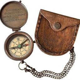 Thoreau's Go Confidently Personalized Compass with Pouch| Camping Compass Gifts, Best Compass for Hiking & Travelling, Best Gift for Festivals-image-2
