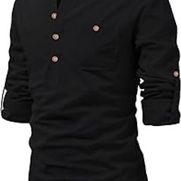Cotton Solid Casual Short Length Spread Collor with Pocket Kurta for Men,s-image-8