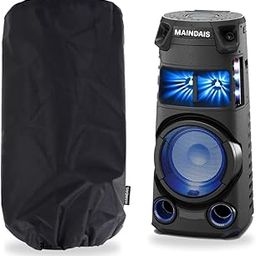 MAINDAIS Premium Dust Cover for Party Speakers Dimensions 36-inch Height & 16-inch Diameter, Ideal for Sony MHC V73D, Boat & More - Keep Your Audio Gear Clean and Dust-Free(MNDSCRS-101, Black)-image-1