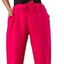 Women's Regular Fit Cotton Pants (HNV-PANTS-PINK-XXL_Pink_2XL)-picture-29
