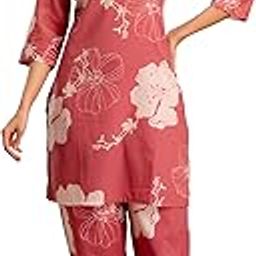 Women’s Floral Printed Co-Ord Set, Kurta and Pant Set, Printed Kurta with Straight Pants, Casual Wear Co ord Set, Two Piece Outfit, Trendy Travel & Streetwear Styling-image-27