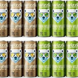 Swizzle Summer Combo Pack | Swizzle Desi Lemonade & Virgin Mojito | Premium NonAlcoholic Refreshers | 250 ml Cans | Authentic Flavors (Pack of x 12 (6x2))-image-95