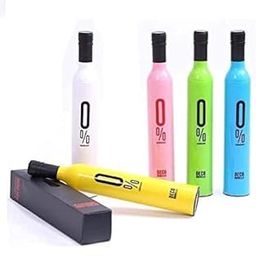OMTRI Wine Bottle Shape Mini Compact Foldable Umbrella with Plastic Case | Manual lift Folding Portable Umbrella with Bottle Cover for UV Protection & Rain (Multi Color, Pack of 1)-image-7