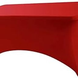UJEAVETTE Table Cloth for Folding Table Spandex Tablecloth for Vendor Wedding Birthday Red-image-81