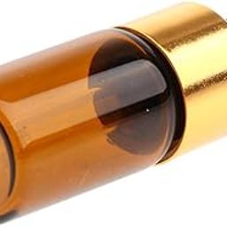 SAZ DEKOR® 20 Pieces Mini Empty Glass Essential Oil Refillable Brown Amber Bottles 3ML-3