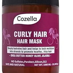 Cozella Curly Hair Mask | deeply hydrates hair and helps to Lock moisture into strands to promote Healthy, Frizz hair | Sulfate and Paraben Free| All Hair Types | 1000ML-24