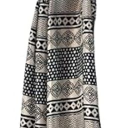 Natural Mulberry Silk Muffler | Traditional Unisex Stole | Lightweight Soft Wrap (Yellow & Black)-image-26