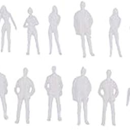 ATORSE® 1:75 Scale Model Miniature White Figures Architecture Model Human Scale Peoples-51