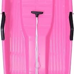 ATORSE Durable Snow Sledge Toboggan Grass Sand Downhill Sliding Sledge Sleigh Pink-image-6