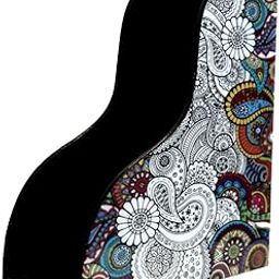 ASRI Exclusive Designer MDF Wooden News Paper/Magazine Holder.Acrylic Enamel Coating Paint. Traditional Indian Design Flower Print Washable-image-56