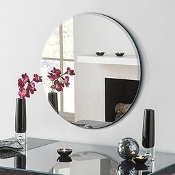 SEVEN HORSES Round Shape Glass Framed Mirror For Bathroom Washbasin For Wall (Medium)-image-71
