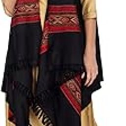 Kullu Weave Women's Woolen Cape Shrug Top Woven in Himalayan Stripes-image-26