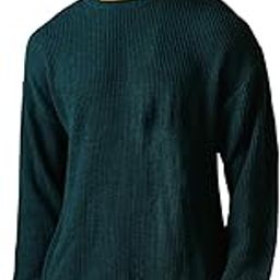 Men Knitted Acrylic Oversized Fit Round Neck Long Sleeve Sweaters-image-18