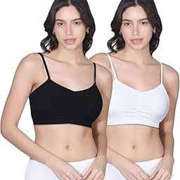 Padded Sports Bra for Women's, High Impact Sports Bra, Removable Pads, Non Wired T-Shirt Bra, Full Coverage, Elasticated Underband, Daily Use Running Bra (Pack of 2)-image-3