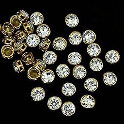 Embroiderymaterial Sew On Beads/Rhinestones/Kundan Stones Mirrors for Craft Work, Embroidery Work, Jewellery Work, Aari Work, Maggam Work etc (Round Shape, Silver Color, 9MM, 50 Pieces)-picture-13