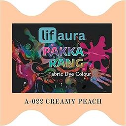 Prokart Lifaura Pakka Rang Fabric Dye Colour Natural dye for Fabric Pack of 5 Sachets (5g Each 25g Pack) ShadeA-22 :Creamy Peach(Same Color), Prokart Lifaura Pakka Rang-picture-12