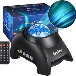 Star Projector for Bedroom, Aurora Lamp with Remote Control; 3-in-1 Night Light Projector with Bluetooth Speaker, Built-in White Noise and Timer Functions for Both Kids and Adults - Black-image-36