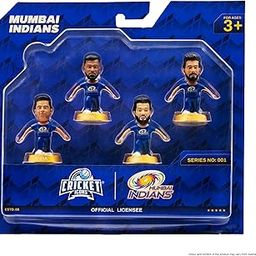 Chanak Cricket Icons Action Figure Assorted Mumbai Indians Collectible Miniature, IPL Edition with 360° Rotatable Head, MI Cricket Player for Fans & Kids, Gift & Collectors Pack of 4-image-8