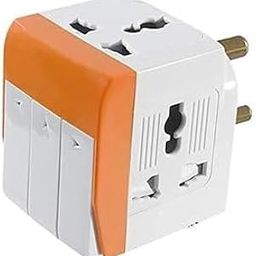 MVM Enterprise Grounded Double Outlet Power Adapter with Separate On/Off Rocker Switches, 3 Prong Electrical Plug Outlet Switch Current Tap-25
