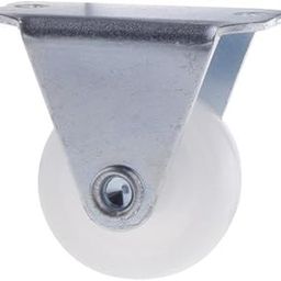 UJEAVETTE 3x1'' White PP Fixed Plate Caster Wheel 10kg 22lbs Cabinet Drawer Trolley Cart-image-7