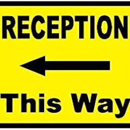 VVWV Reception Sign Sticker for Public Private Hospital Clinic Office Shop Factories Signage's Size L X H 20 x 15 cm-picture-19