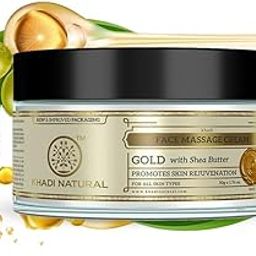 KHADI NATURAL Gold Herbal Facial Massage Cream with Shea Butter, 50g-image-71