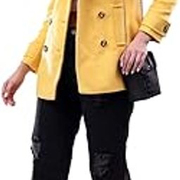 kotty Women's Longline Double-Breasted Classic & Timeless Elegance Coat-picture-47