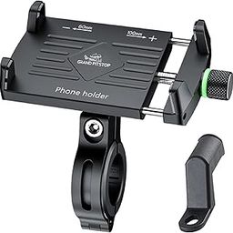 GRAND PITSTOP Mobile Holder for Bikes, Motorcycle, Scooter, Bicycles, Claw Grip Bike Mobile Holder, Aluminium Handlebar Cellphone Holder for Maps and GPS Navigation & 360° Rotation Phone Mount-Black-image-3