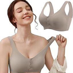 Maternity Bra Baby Feeding Bra, Stylish Nursing Bra for Mother Maternity Bras for Women Feeding Post Pregnancy Feeding Bra-(L Size Grey)-image-90