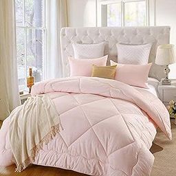 Linenovation Comforter Single Bed 500 GSM Soft Microfibre for Heavy Winter AC Blanket/Duvet/Dohar/Quilt for All Weather Breathable -for Single Bed-Pink-image-43