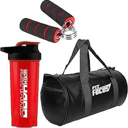 Gym Bag with Hand Gripper and Gym Shaker Combo Bag for Men Shaker for Protein Shaker Bottle Strong Hand Gripper for Weightlifting 700ML Shaker 100% Leak Proof | Protein Shaker | Gripper (Red)-image-67