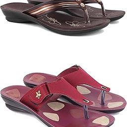 Women's Sandals | Lightweight Wear| Stylish & Easy to Wear For Women'S GRT-SAN-(2-COMBO)-1955-1974-18