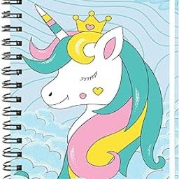 AccuPrints wiro Hard bound Size -A5 (6 by 9 inch) Notebook Diary Ruled 200 pages-Notebook Diary Parent (Blue Unicorn Wiro)-picture-28