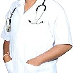 SMARTCARE Professional Apron Coat - Half Sleeves, Large Size, Classic White - Stylish and Functional for All Your Work Needs-image-58