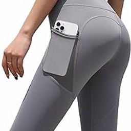 Grey Skinny & Slim Fit Gym Wear Yoga Pants with Pocket Ankle Length Leggings Workout Active wear | Stretchable Workout Tights | High Waist Sports Fitness- Nylon Fiber & Spandix-image-44