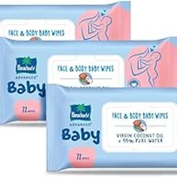 Parachute Advansed Baby | Face & Body Baby Wipes | With Virgin Coconut Oil & 99% Pure Water | Hypoallergenic, Dermatologically Tested & pH Balanced | Moisture-lock Lid | 72 wipes * Pack of 3-image-90