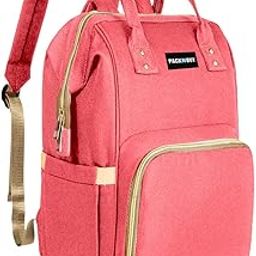 PACKNBUY Diaper Bag for Mothers Mom Stylish Travel Baby Bags Hot Pink-picture-11