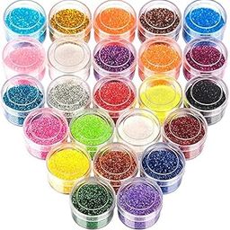 Jhintemetic� 12 Colors Glitter Set, Fine Glitter for Resin, Arts and Craft Supplies Glitter, Festival Glitter - Set of 12, multi-20