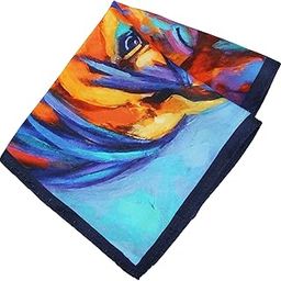 Mens Printed Pocket Square | Silk |12 x 12 inches | tweed fabric | Superior finishing| Packaging – folder | Colour - Multi 5 | Set of 1|-image-86