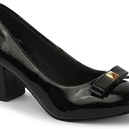 Womens Stylish Comfortable Block Heel Round Toe Slip-On Fashion Pump Shoes for Daily, Office and Casual use-image-39