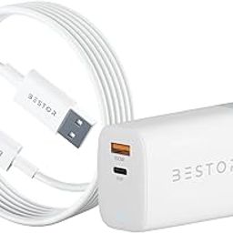 Bestor 145W GaN Fast Charger USB-A 100W Super VOOC + Type-C 45W PD Dual Port Wall Adapter with USB to Lightning Fast Charging Cable (Combo Set)-image-31