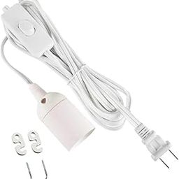Bnf® Hanging Lantern Extension Cord Cable with E26 Pendant Light Socket Farmhouse 1.8m Cable White|Home & Garden|Lamps, Lighting & Ceiling Fans|Lighting Parts & Accessories-image-33